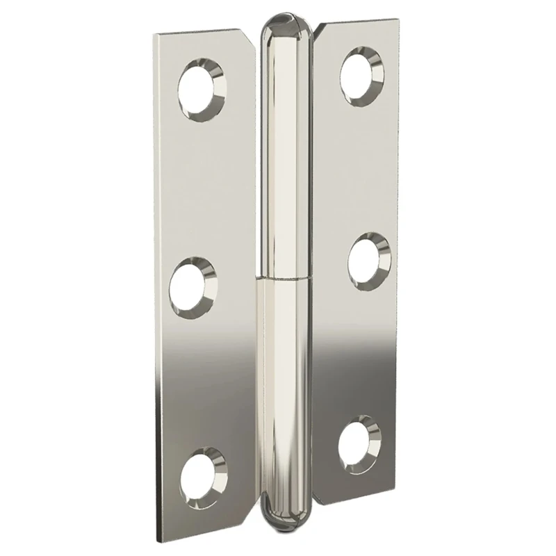 Pinet Nickel Plated Steel Lift Off Butt Hinge 80 mm x 50 mm x 1.5 mm 14-7-3400