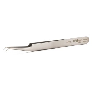 Erem Stainless Steel Curved Tweezer 4.5in Length, Anti-Magnetic, Anti-Acid 5CSA
