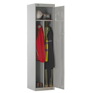 RS PRO 1 Door Steel Grey Locker 1800 mm Height x 450 mm Width x 450 mm Depth 521-475