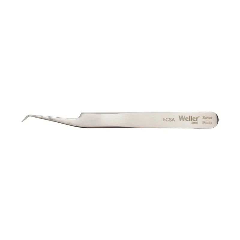 Erem Stainless Steel Curved Tweezer 4.5in Length, Anti-Magnetic, Anti-Acid 5CSA