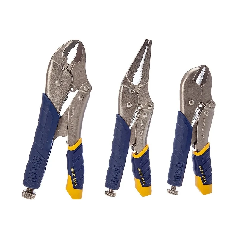 Irwin 3-Piece Locking Plier Set with Straight Jaw, 175mm Overall Length T76KBT