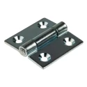 Pinet Zinc Plated Raw Nickel Plated Steel Butt Hinge 40mm x 40mm x 2mm 687-477