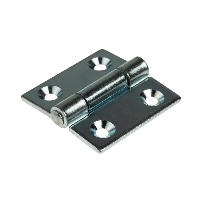 Pinet Zinc Plated Raw Nickel Plated Steel Butt Hinge 40mm x 40mm x 2mm 687-477