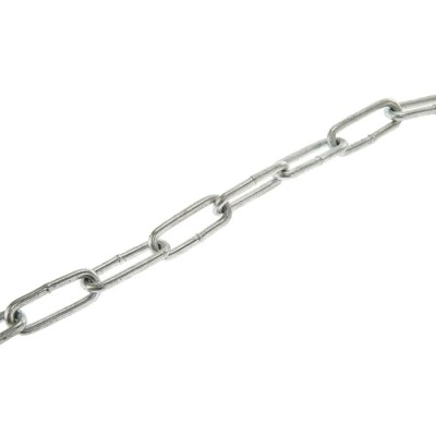 RS PRO Zinc Plated Steel Link Chain, 10 m Length, 32 mm Link Length, 4 mm Link Diameter, Load Capacity 85 kg 752-464