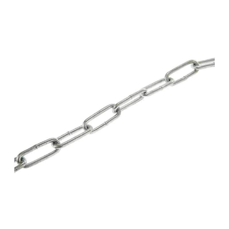 RS PRO Zinc Plated Steel Link Chain, 10 m Length, 32 mm Link Length, 4 mm Link Diameter, Load Capacity 85 kg 752-464