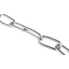 RS PRO Zinc Plated Steel Chain, 10 m Length, 42 mm Link Length, 6 mm Diameter, Load Capacity 140 kg 752-509