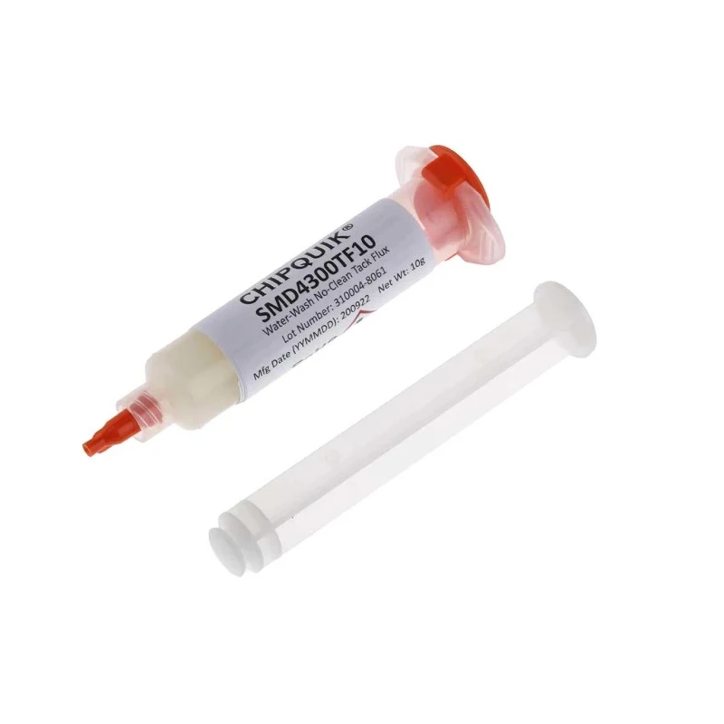CHIPQUIK 10 g Lead Free Low Viscosity No-Clean Water-Washable Synthetic Paste Solder Flux SMD4300TF10