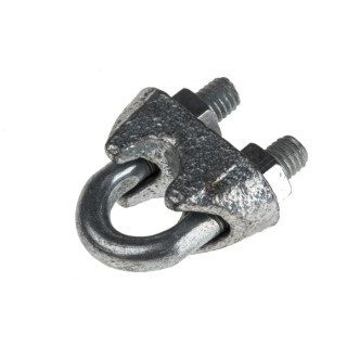 RS PRO Wire Rope Grip U-Bolt Steel Bridge Carbon Steel Zinc Plated 6 mm Diameter DIN 741 124-4801