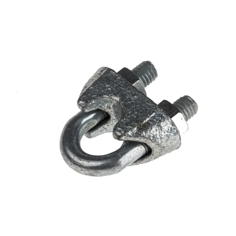 RS PRO Wire Rope Grip U-Bolt Steel Bridge Carbon Steel Zinc Plated 6 mm Diameter DIN 741 124-4801