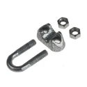 RS PRO Wire Rope Grip U-Bolt Steel Bridge Carbon Steel Zinc Plated 6 mm Diameter DIN 741 124-4801