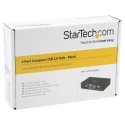 StarTech.com 4 Port USB 2.0 USB Hub AC Adapter Powered 100mm x 60mm x 20mm ST4202USBGB