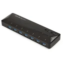 StarTech.com 7 Port USB 3.0 USB Hub with AC Adapter Powered, 200 mm x 60 mm x 25 mm ST93007U2C
