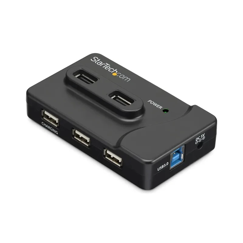 StarTech.com 6 Port USB 3.0 USB Hub with AC Adapter Powered, 99mm x 60mm x 22mm ST7320USBC