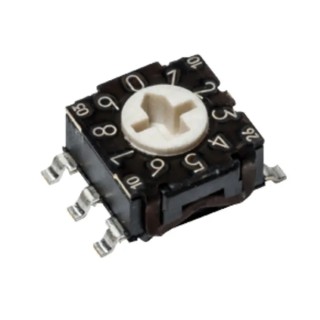 C & K Rotary Coded DIP Switch Through Hole Mount Solder Terminals RTE0400N04