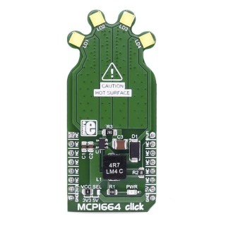 MikroElektronika MCP1664 Click LED Add On Board UVLO, LED Driver Evaluation Kit MIKROE-2548