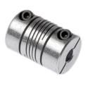 Huco Aluminium Clamp Style Flexible Coupler 12.7 mm OD, 4 mm Bore Size, 19.1 mm Length 725.13.1818