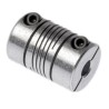 Huco Aluminium Clamp Style Flexible Coupler 12.7 mm OD, 4 mm Bore Size, 19.1 mm Length 725.13.1818