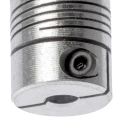 Huco Aluminium Clamp Style Flexible Coupler 12.7 mm OD, 4 mm Bore Size, 19.1 mm Length 725.13.1818