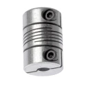 Huco Aluminium Clamp Style Flexible Coupler 12.7 mm OD, 4 mm Bore Size, 19.1 mm Length 725.13.1818