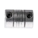 Huco Aluminium Clamp Style Flexible Coupler 12.7 mm OD, 4 mm Bore Size, 19.1 mm Length 725.13.1818