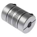 Huco Aluminium Multi-Beam Clamp Flexible Coupling 25.4 mm OD 8 mm Bore 38.1 mm Length 707.25.2828