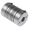 Huco Aluminium Multi-Beam Clamp Flexible Coupling 25.4 mm OD 8 mm Bore 38.1 mm Length 707.25.2828