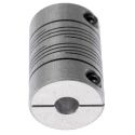 Huco Aluminium Multi-Beam Clamp Flexible Coupling 25.4 mm OD 8 mm Bore 38.1 mm Length 707.25.2828