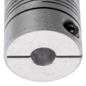 Huco Aluminium Multi-Beam Clamp Flexible Coupling 25.4 mm OD 8 mm Bore 38.1 mm Length 707.25.2828