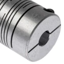 Huco Aluminium Multi-Beam Clamp Flexible Coupling 25.4 mm OD 8 mm Bore 38.1 mm Length 707.25.2828