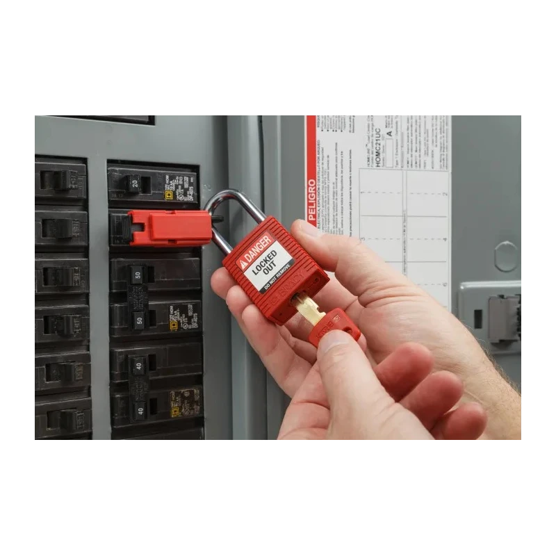 Brady Red 1-Lock Lockout Fibreglass Reinforced Nylon Circuit Breaker Switch Lockouts TAGLOCK SWITCH W/ HOLE CIRCT BRK LO EA