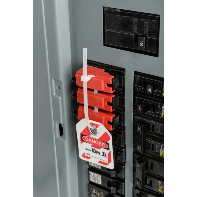 Brady Red 1-Lock Lockout Fibreglass Reinforced Nylon Circuit Breaker Switch Lockouts TAGLOCK SWITCH W/ HOLE CIRCT BRK LO EA