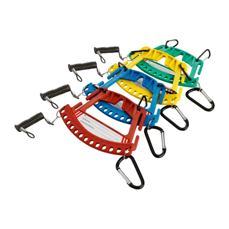 Brady Red 12-Lock Lockout Fibreglass Reinforced Nylon Padlock and Key Racks and Carrier SAFETY LOCK & TAG CARRIER - RED