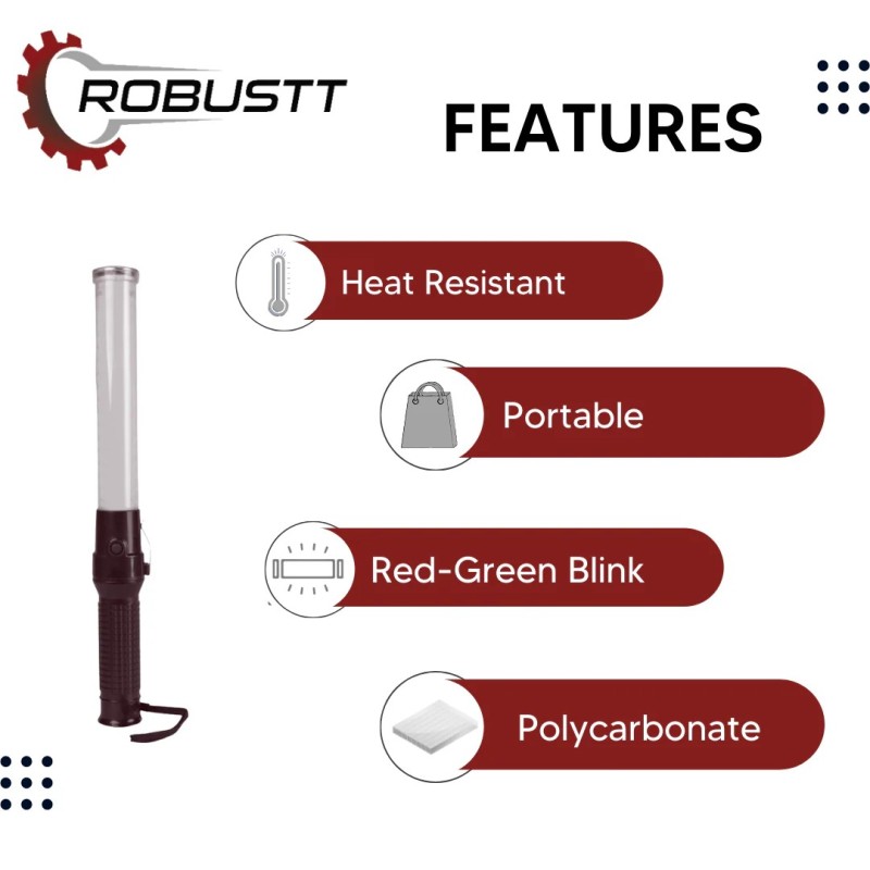 Buy Robustt Baton Light Stick 12 Inch Pack of 10 Bulk Purchase