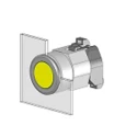 EAO Panel Red LED Pilot Light, 31 mm Cutout, IP65 Rated, Round, Aluminium Bezel, Model 704.006.218