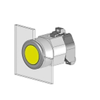 EAO Panel Red LED Pilot Light, 31 mm Cutout, IP65 Rated, Round, Aluminium Bezel, Model 704.006.218
