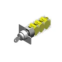 EAO 3-position Momentary Key Switch Head, Ronis Key Type, 22.3 mm Cutout, IP65, 90° Angle of Throw 704.113.0