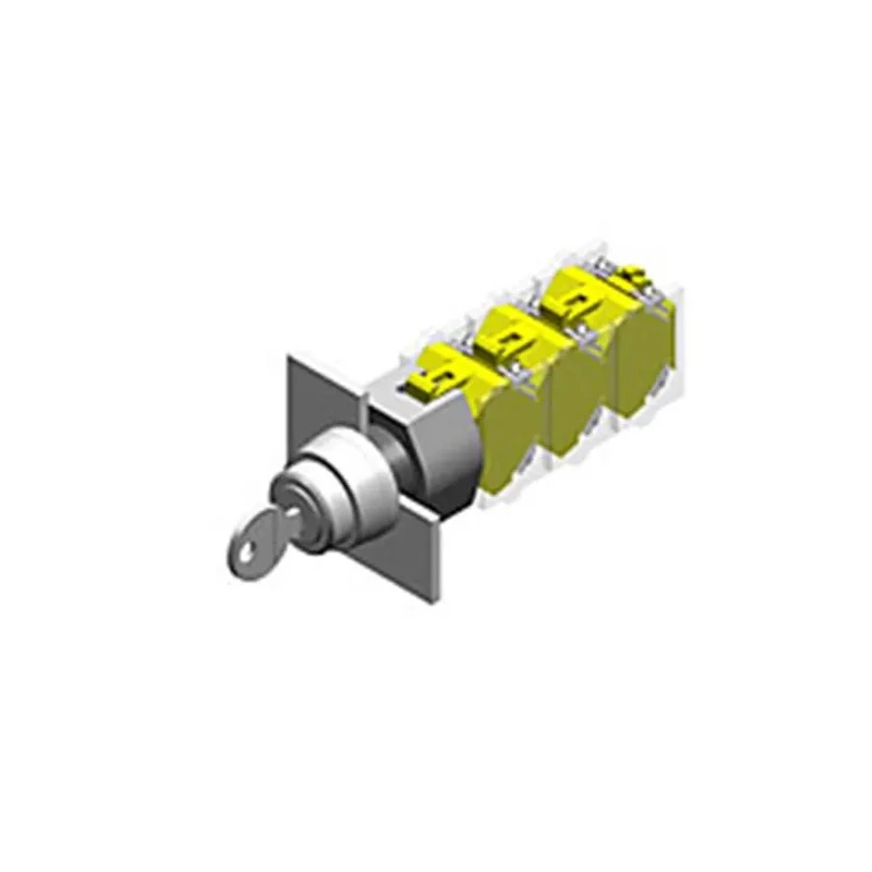 EAO 3-position Momentary Key Switch Head, Ronis Key Type, 22.3 mm Cutout, IP65, 90° Angle of Throw 704.113.0