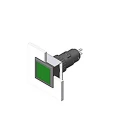 EAO Green Rectangular Push Button Lens for Use with Series 51 Switch 51-953.5