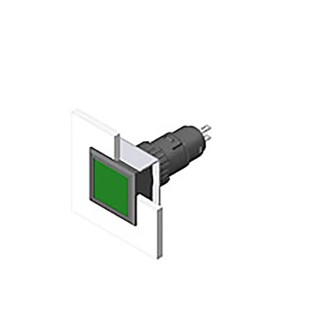 EAO Green Rectangular Push Button Lens for Use with Series 51 Switch 51-953.5