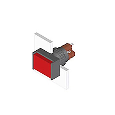 EAO Illuminated Push Button Black Switch for Use with Series 51 Switch 51-261.0252