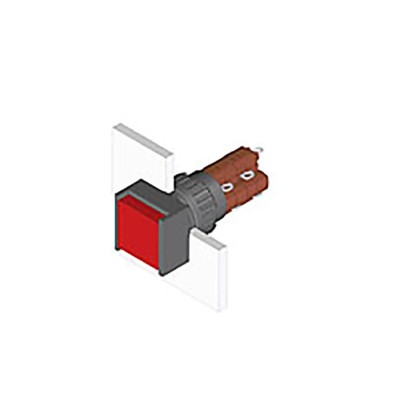 EAO Illuminated Push Button Black Switch for Use with Series 51 51-282.0252