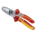 NWS ESD Safe Flush Cable Cutter 210mm, VDE/1000V Approved, Steel Blade, Rubber Grip, Plastic Handle N043-49-VDE-210-SB