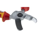 NWS ESD Safe Flush Cable Cutter 210mm, VDE/1000V Approved, Steel Blade, Rubber Grip, Plastic Handle N043-49-VDE-210-SB