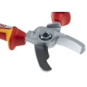 NWS ESD Safe Flush Cable Cutter 210mm, VDE/1000V Approved, Steel Blade, Rubber Grip, Plastic Handle N043-49-VDE-210-SB