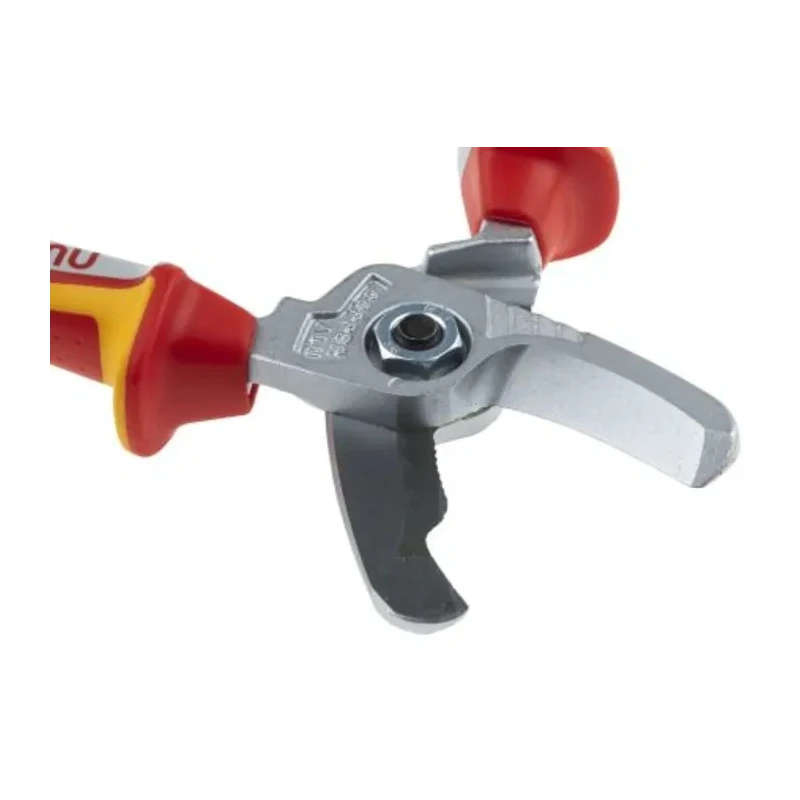 NWS ESD Safe Flush Cable Cutter 210mm, VDE/1000V Approved, Steel Blade, Rubber Grip, Plastic Handle N043-49-VDE-210-SB