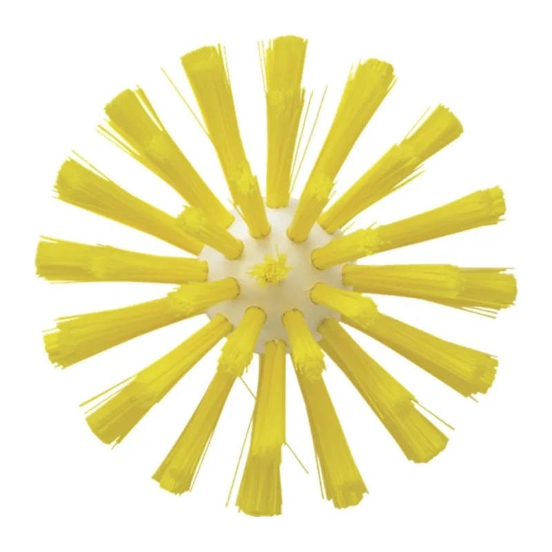 Vikan Yellow Bottle Brush, 30 mm Bristle Length, 160 mm Overall Length, 90 mm Diameter Brush 5380906
