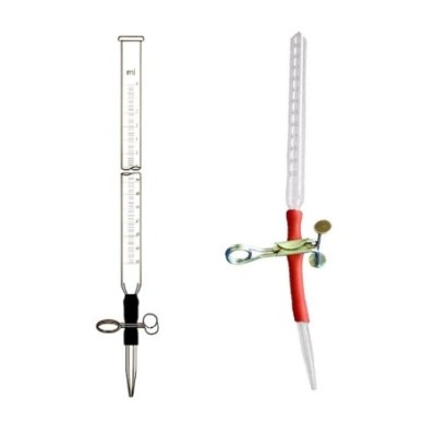 Burettes With Pinch Cock Rubber Tubing & Glass Jet for lab image-1