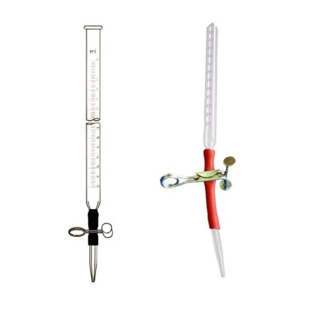 Burettes With Pinch Cock Rubber Tubing & Glass Jet for lab image-1