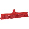 Vikan Broom Red Medium Bristle Sweeping Broom for Dry Areas and Wet Areas 31744