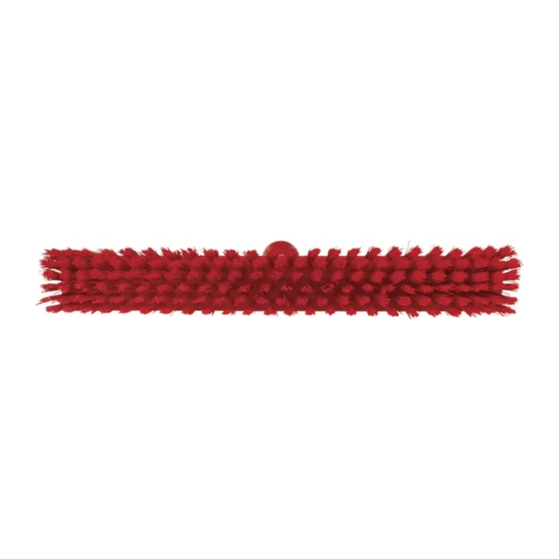 Vikan Broom Red Medium Bristle Sweeping Broom for Dry Areas and Wet Areas 31744